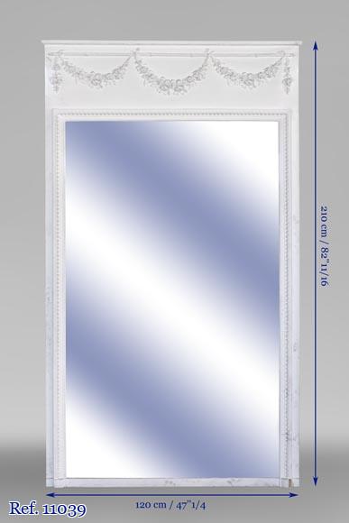 Grand trumeau ancien aux guirlandes de fleurs Grand trumeau ancien aux guirlandes de fleurs-7