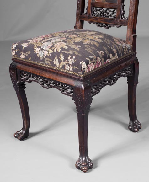 Paire de chaises d'inspiration extrême-orientale Paire de chaises d'inspiration extrême-orientale-6