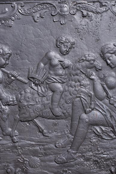 Plaque de cheminée de style louis XV représentant Aphrodite Pandemos Plaque de cheminée de style louis XV représentant Aphrodite Pandemos-2