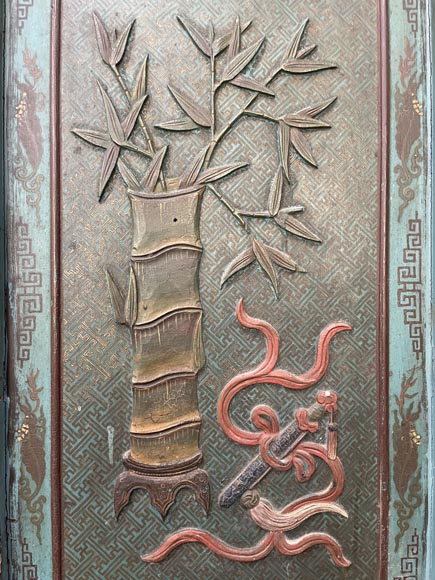 Paire de paravents chinois Paire de paravents chinois-9