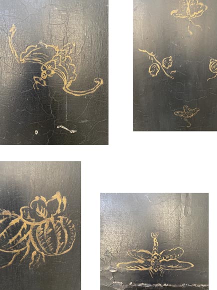 Paire de paravents chinois Paire de paravents chinois-12