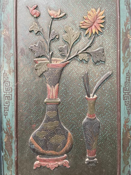 Paire de paravents chinois Paire de paravents chinois-16