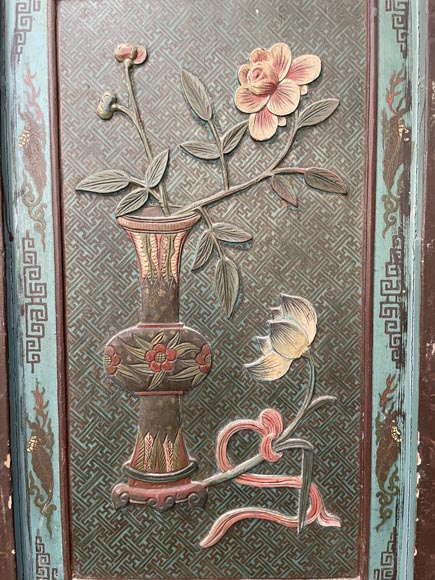 Paire de paravents chinois Paire de paravents chinois-18