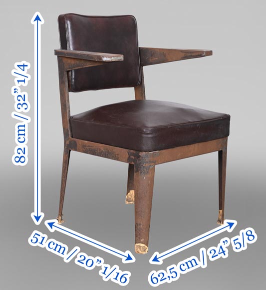 Fauteuil de PROUVÉ Jean, à prouver qu’il est de Prouvé Fauteuil de PROUVÉ Jean, à prouver qu’il est de Prouvé-15