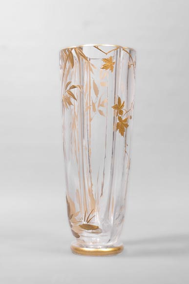 BACCARAT (attribué à), Paire de vases au décor de bambous, vers 1880 BACCARAT (attribué à), Paire de vases au décor de bambous, vers 1880-2