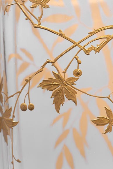 BACCARAT (attribué à), Paire de vases au décor de bambous, vers 1880 BACCARAT (attribué à), Paire de vases au décor de bambous, vers 1880-4