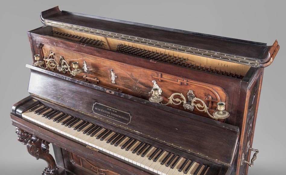 Perret et Vibert (attr. à) - Piano japonisant au dragon oriental Perret et Vibert (attr. à) - Piano japonisant au dragon oriental-5