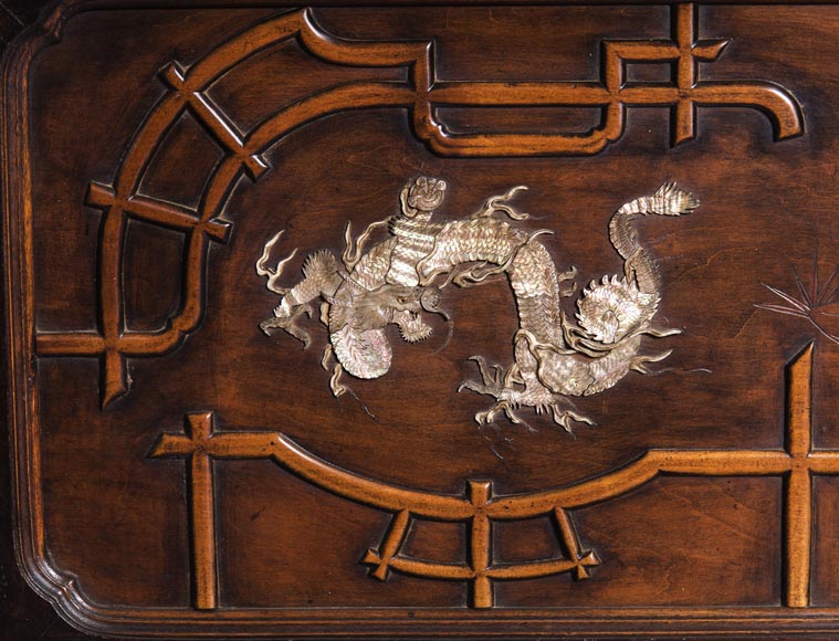 Perret et Vibert (attr. à) - Piano japonisant au dragon oriental Perret et Vibert (attr. à) - Piano japonisant au dragon oriental-8