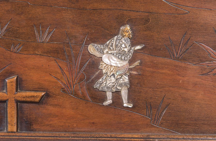 Perret et Vibert (attr. à) - Piano japonisant au dragon oriental Perret et Vibert (attr. à) - Piano japonisant au dragon oriental-9