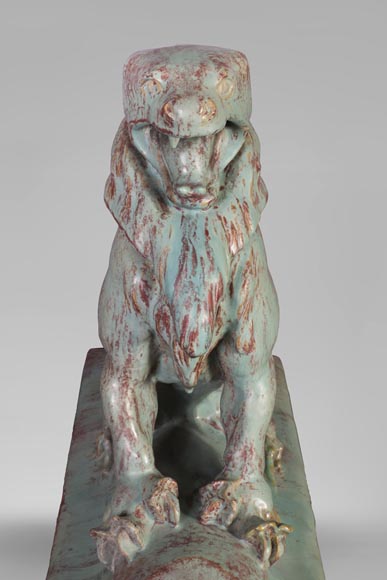 Emmanuel FREMIET (1824-1910) et Emile MÜLLER ET CIE L'Aigle et le lézard, tuiles faîtières d'après les sculptures du Château de Pierrefonds Emmanuel FREMIET (1824-1910) et Emile MÜLLER ET CIE L'Aigle et le lézard, tuiles faîtières d'après les sculptures du Château de Pierrefonds-3