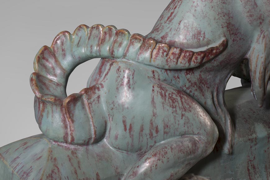 Emmanuel FREMIET (1824-1910) et Emile MÜLLER ET CIE L'Aigle et le lézard, tuiles faîtières d'après les sculptures du Château de Pierrefonds Emmanuel FREMIET (1824-1910) et Emile MÜLLER ET CIE L'Aigle et le lézard, tuiles faîtières d'après les sculptures du Château de Pierrefonds-4