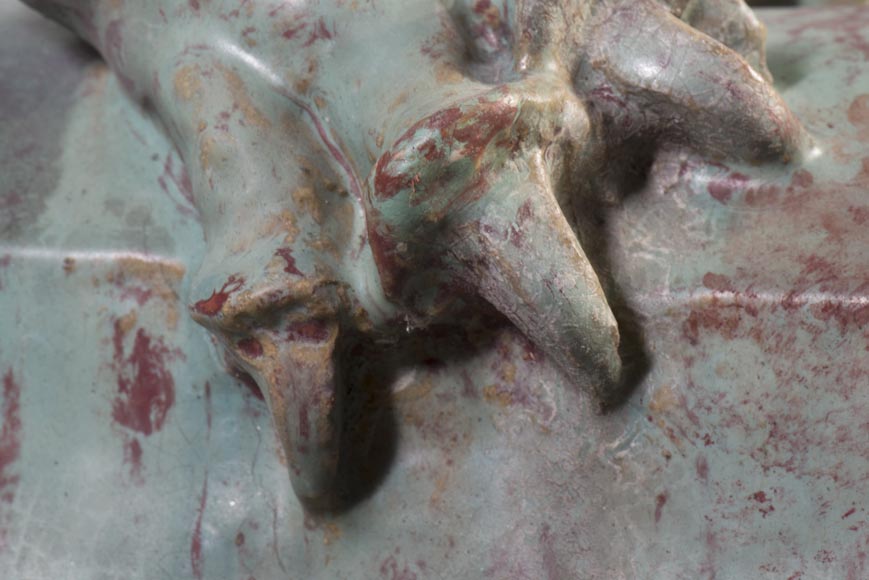 Emmanuel FREMIET (1824-1910) et Emile MÜLLER ET CIE L'Aigle et le lézard, tuiles faîtières d'après les sculptures du Château de Pierrefonds Emmanuel FREMIET (1824-1910) et Emile MÜLLER ET CIE L'Aigle et le lézard, tuiles faîtières d'après les sculptures du Château de Pierrefonds-6