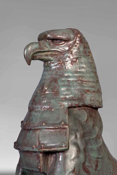 Emmanuel FREMIET (1824-1910) et Emile MÜLLER ET CIE L'Aigle et le lézard, tuiles faîtières d'après les sculptures du Château de Pierrefonds Emmanuel FREMIET (1824-1910) et Emile MÜLLER ET CIE L'Aigle et le lézard, tuiles faîtières d'après les sculptures du Château de Pierrefonds-7