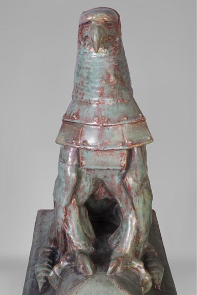 Emmanuel FREMIET (1824-1910) et Emile MÜLLER ET CIE L'Aigle et le lézard, tuiles faîtières d'après les sculptures du Château de Pierrefonds Emmanuel FREMIET (1824-1910) et Emile MÜLLER ET CIE L'Aigle et le lézard, tuiles faîtières d'après les sculptures du Château de Pierrefonds-8