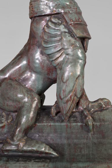 Emmanuel FREMIET (1824-1910) et Emile MÜLLER ET CIE L'Aigle et le lézard, tuiles faîtières d'après les sculptures du Château de Pierrefonds Emmanuel FREMIET (1824-1910) et Emile MÜLLER ET CIE L'Aigle et le lézard, tuiles faîtières d'après les sculptures du Château de Pierrefonds-9