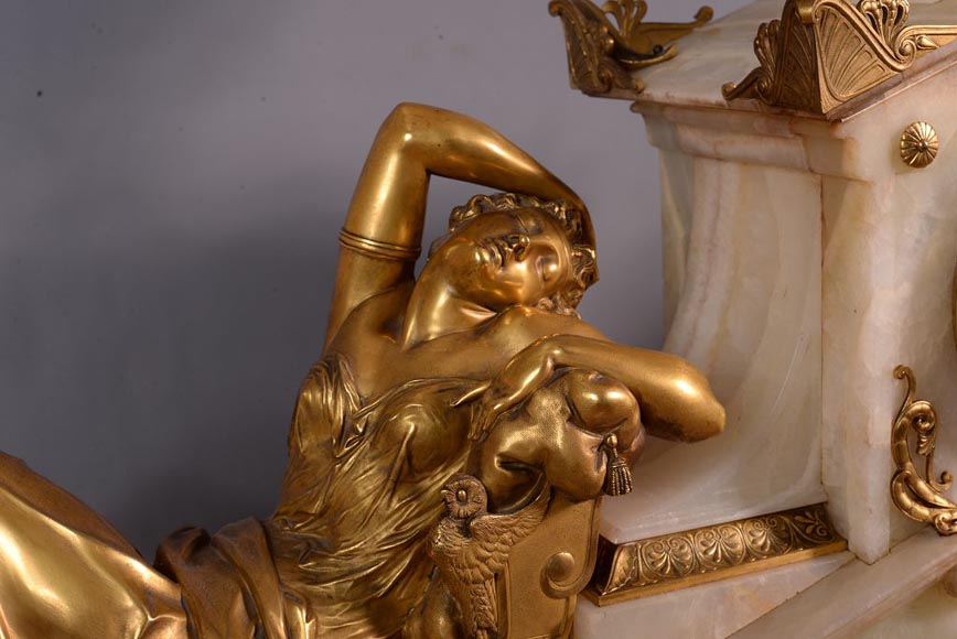 Émile Louis PICAULT (sculpteur), Alphonse Mathieu Paris (horloger) « Aurore et Crépuscule », Monumentale horloge d’exposition dans l’esprit des décors de l’hôtel Païva à Paris Émile Louis PICAULT (sculpteur), Alphonse Mathieu Paris (horloger) « Aurore et Crépuscule », Monumentale horloge d’exposition dans l’esprit des décors de l’hôtel Païva à Paris-2