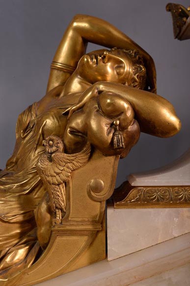 Émile Louis PICAULT (sculpteur), Alphonse Mathieu Paris (horloger) « Aurore et Crépuscule », Monumentale horloge d’exposition dans l’esprit des décors de l’hôtel Païva à Paris Émile Louis PICAULT (sculpteur), Alphonse Mathieu Paris (horloger) « Aurore et Crépuscule », Monumentale horloge d’exposition dans l’esprit des décors de l’hôtel Païva à Paris-4