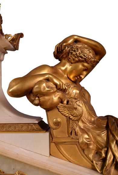 Émile Louis PICAULT (sculpteur), Alphonse Mathieu Paris (horloger) « Aurore et Crépuscule », Monumentale horloge d’exposition dans l’esprit des décors de l’hôtel Païva à Paris Émile Louis PICAULT (sculpteur), Alphonse Mathieu Paris (horloger) « Aurore et Crépuscule », Monumentale horloge d’exposition dans l’esprit des décors de l’hôtel Païva à Paris-6