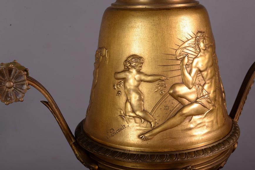 Émile Louis PICAULT (sculpteur), Alphonse Mathieu Paris (horloger) « Aurore et Crépuscule », Monumentale horloge d’exposition dans l’esprit des décors de l’hôtel Païva à Paris Émile Louis PICAULT (sculpteur), Alphonse Mathieu Paris (horloger) « Aurore et Crépuscule », Monumentale horloge d’exposition dans l’esprit des décors de l’hôtel Païva à Paris-10