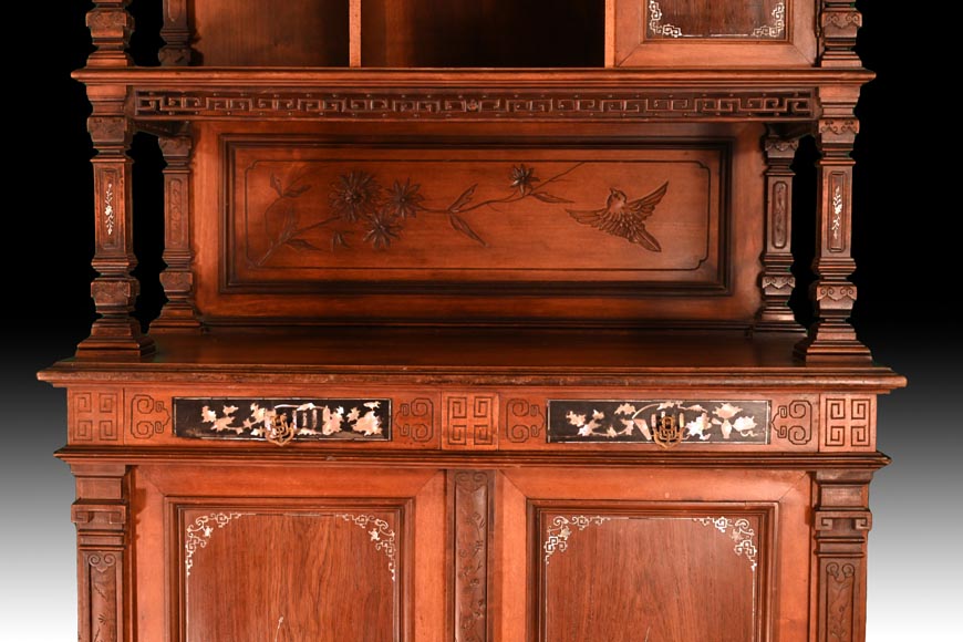 Gabriel VIARDOT (attribué à), Meuble japonisant aux panneaux incrustés de nacre, fin du XIXe siècle Gabriel VIARDOT (attribué à), Meuble japonisant aux panneaux incrustés de nacre, fin du XIXe siècle-9