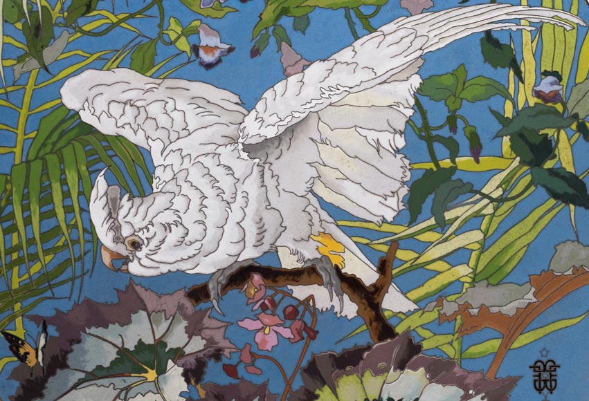 André-Fernand THESMAR (1843-1912) et Ferdinand BARBEDIENNE (1810-1892) - Assiette d’ornement japonisante André-Fernand THESMAR (1843-1912) et Ferdinand BARBEDIENNE (1810-1892) - Assiette d’ornement japonisante-1