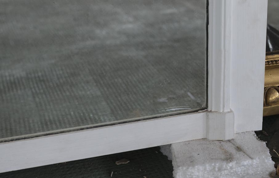 Beau trumeau ancien de style Louis XV avec huile sur toile représentant une femme et des putti Beau trumeau ancien de style Louis XV avec huile sur toile représentant une femme et des putti-4