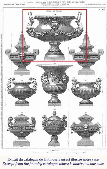 Fonderie Ducel, Grand vase aux sirènes, deuxième moitié du XIXe siècle Fonderie Ducel, Grand vase aux sirènes, deuxième moitié du XIXe siècle-1