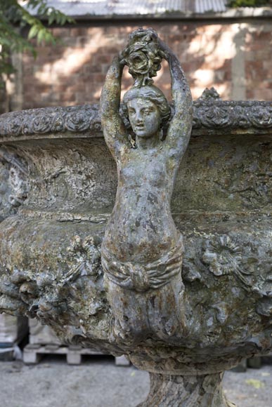 Fonderie Ducel, Grand vase aux sirènes, deuxième moitié du XIXe siècle Fonderie Ducel, Grand vase aux sirènes, deuxième moitié du XIXe siècle-3