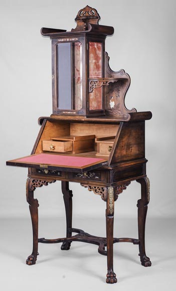 Secrétaire-vitrine japonisant Secrétaire-vitrine japonisant-1