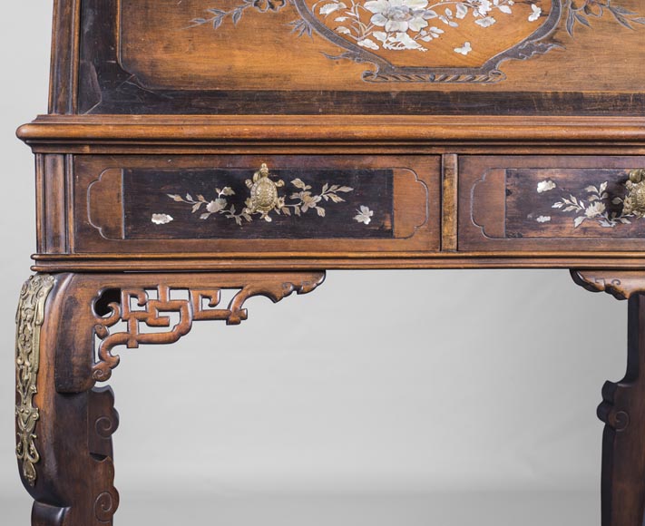 Secrétaire-vitrine japonisant Secrétaire-vitrine japonisant-7