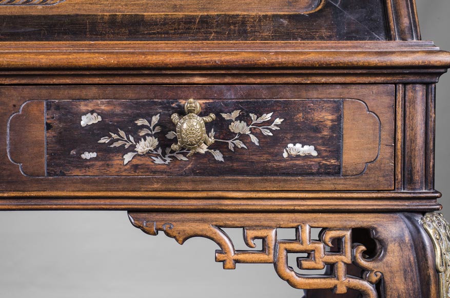 Secrétaire-vitrine japonisant Secrétaire-vitrine japonisant-8