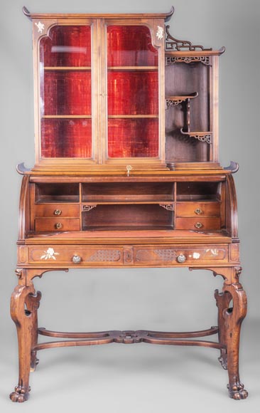 Bureau à cylindre japonisant Bureau à cylindre japonisant -1