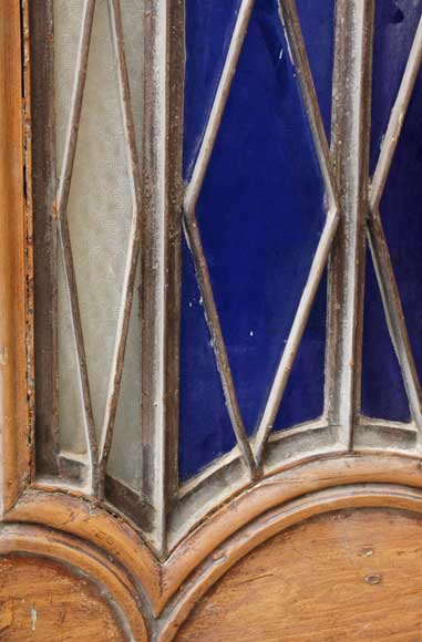 Porte en bois double face XVIIIe avec ferronerie du XIXe Porte en bois double face XVIIIe avec ferronerie du XIXe-2