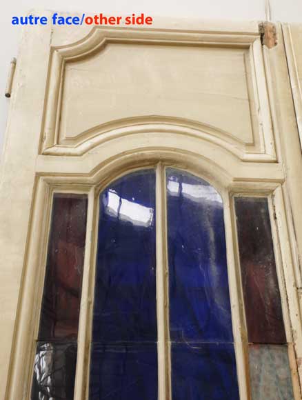 Porte en bois double face XVIIIe avec ferronerie du XIXe Porte en bois double face XVIIIe avec ferronerie du XIXe-8