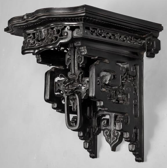 Eugène-Frédéric PIAT (1827-1903) - Paire de consoles d’applique japonisantes dont un modèle similaire a appartenu à Sarah Bernhardt Eugène-Frédéric PIAT (1827-1903) - Paire de consoles d’applique japonisantes dont un modèle similaire a appartenu à Sarah Bernhardt-1