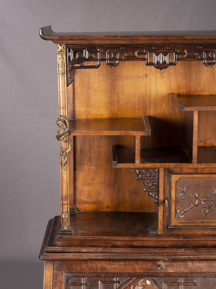 Gabriel VIARDOT (1830-1906) - Petit secrétaire d'inspiration extrême-orientale Gabriel VIARDOT (1830-1906) - Petit secrétaire d'inspiration extrême-orientale-2