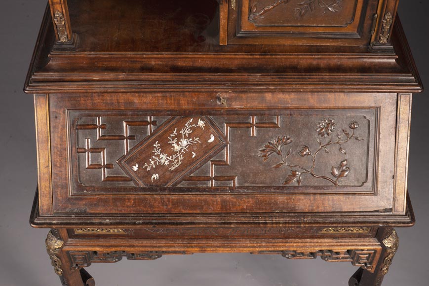 Gabriel VIARDOT (1830-1906) - Petit secrétaire d'inspiration extrême-orientale Gabriel VIARDOT (1830-1906) - Petit secrétaire d'inspiration extrême-orientale-7