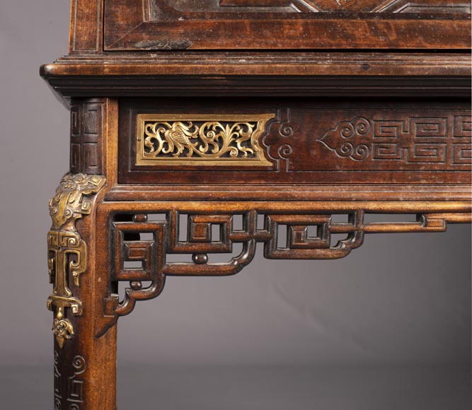 Gabriel VIARDOT (1830-1906) - Petit secrétaire d'inspiration extrême-orientale Gabriel VIARDOT (1830-1906) - Petit secrétaire d'inspiration extrême-orientale-11