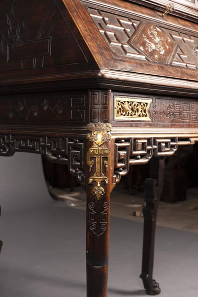 Gabriel VIARDOT (1830-1906) - Petit secrétaire d'inspiration extrême-orientale Gabriel VIARDOT (1830-1906) - Petit secrétaire d'inspiration extrême-orientale-12