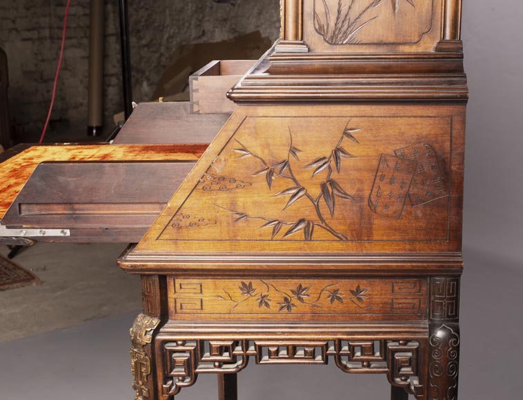 Gabriel VIARDOT (1830-1906) - Petit secrétaire d'inspiration extrême-orientale Gabriel VIARDOT (1830-1906) - Petit secrétaire d'inspiration extrême-orientale-13