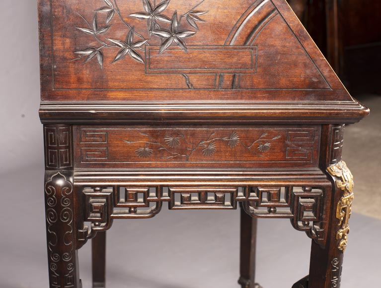 Gabriel VIARDOT (1830-1906) - Petit secrétaire d'inspiration extrême-orientale Gabriel VIARDOT (1830-1906) - Petit secrétaire d'inspiration extrême-orientale-14