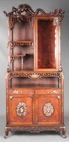 Meuble vitrine japonisant Meuble vitrine japonisant-0