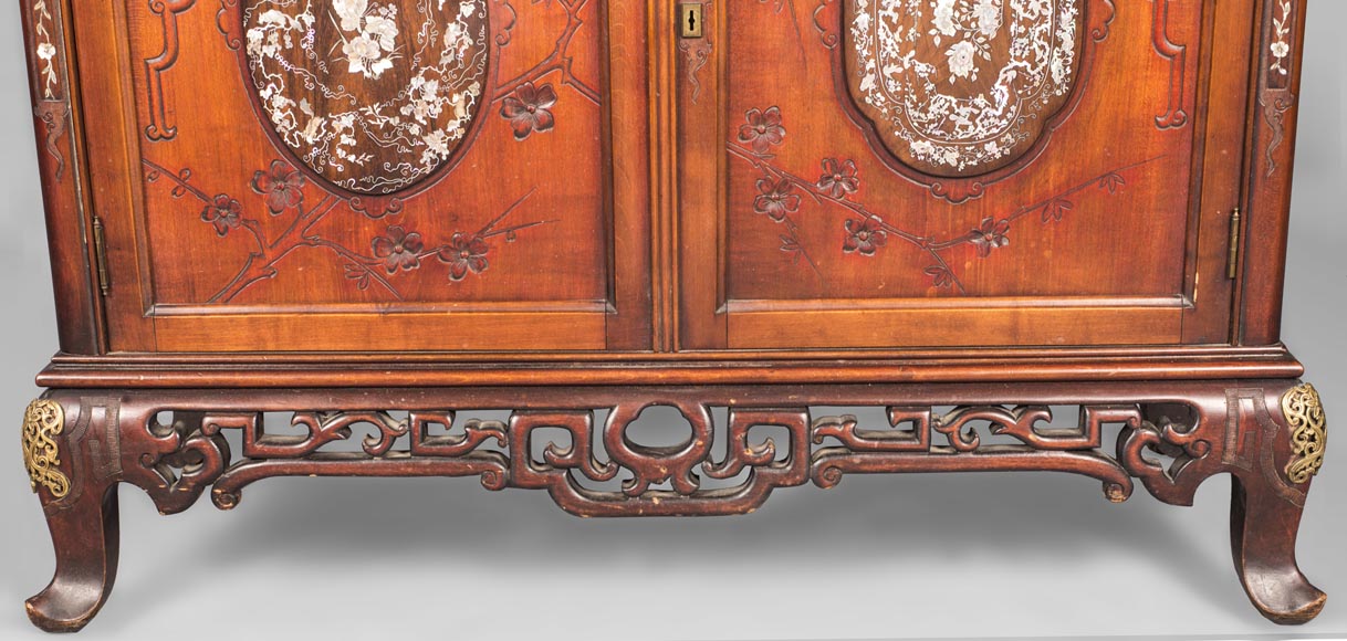 Meuble vitrine japonisant Meuble vitrine japonisant-1