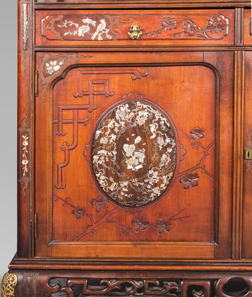 Meuble vitrine japonisant Meuble vitrine japonisant-2