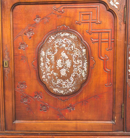 Meuble vitrine japonisant Meuble vitrine japonisant-4