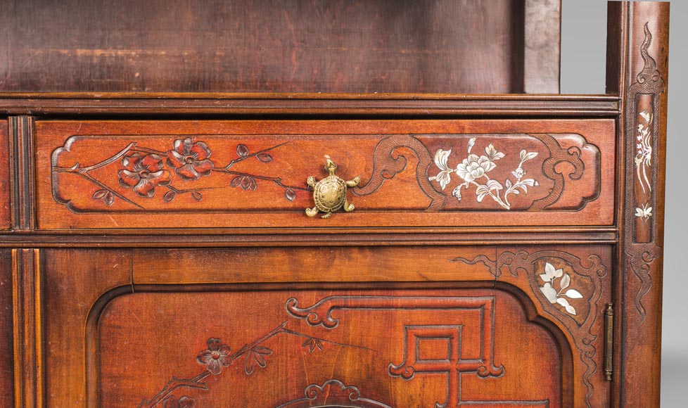 Meuble vitrine japonisant Meuble vitrine japonisant-6