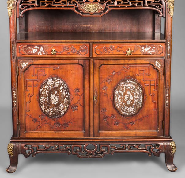 Meuble vitrine japonisant Meuble vitrine japonisant-8