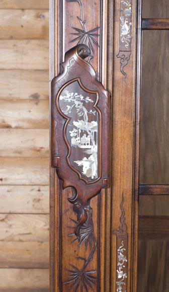 Importante vitrine au dragon et décor de nacre Importante vitrine au dragon et décor de nacre-5