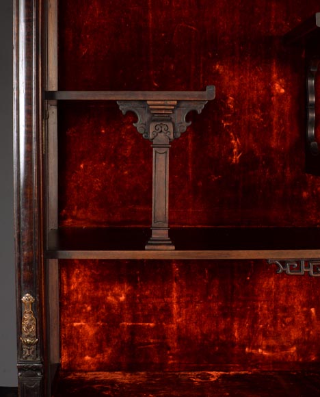 Gabriel Viardot (attribué à )- Meuble de présentation japonisant à décor de laque et de nacre Gabriel Viardot (attribué à )- Meuble de présentation japonisant à décor de laque et de nacre-5