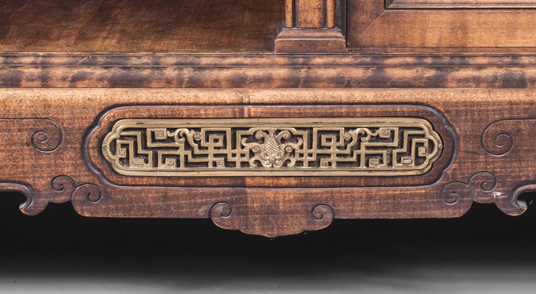 Gabriel VIARDOT (1830-1906) - Meuble étagère à décor de dragon et chien de Fô Gabriel VIARDOT (1830-1906) - Meuble étagère à décor de dragon et chien de Fô-5